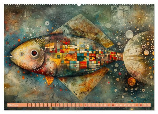 Produktbild: Nu abba Budder bei die Fische! (Wandkalender 2026 DIN A2 quer), CALVENDO Monatskalender