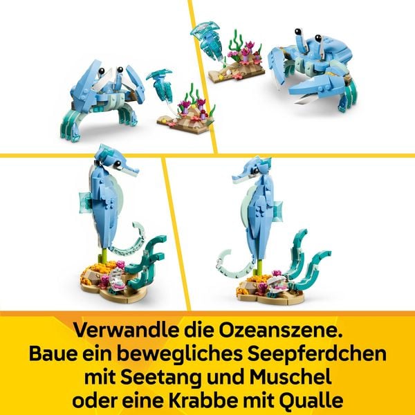 Produktbild: LEGO Creator 3-in-1-Set 31385 Meerestiere: Wundersch&ouml;ne Delfine, Spiel
