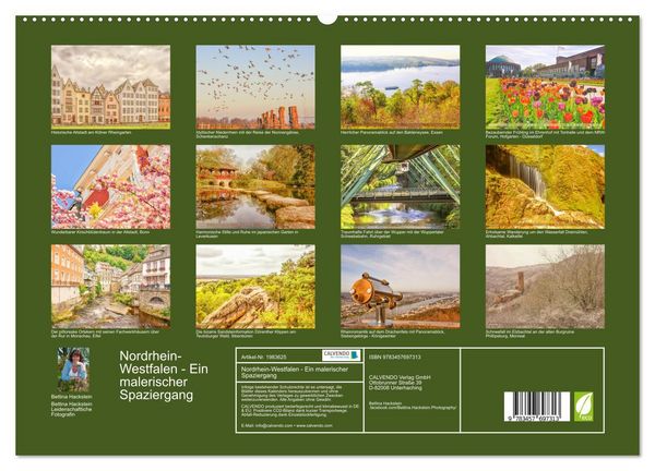 Produktbild: Nordrhein-Westfalen - Ein malerischer Spaziergang (hochwertiger Premium Wandkalender 2026 DIN A2 quer), Kunstdruck in Hochglanz