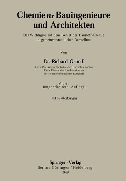 Produktbild: Chemie f&uuml;r Bauingenieure und Architekten
