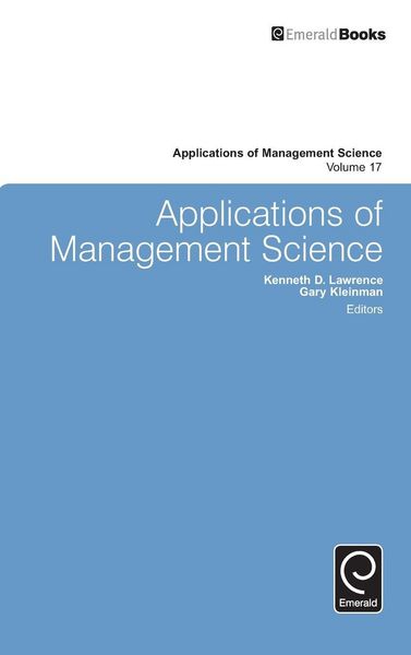Produktbild: Applications of Management Science
