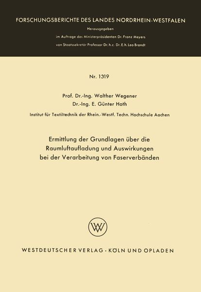 Produktbild: Ermittlung der Grundlagen &uuml;ber die Raumluftaufladung und Auswirkungen bei der Verarbeitung von Faserverb&auml;nden