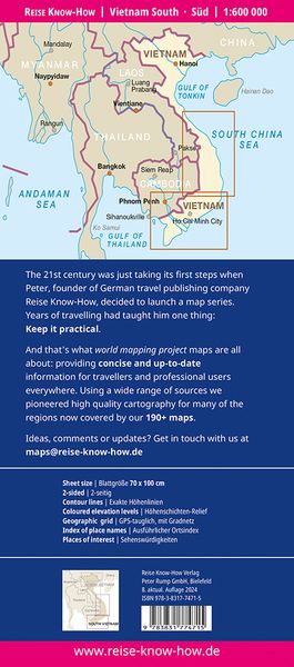 Produktbild: Reise Know-How Landkarte Vietnam S&uuml;d (1:600.000)