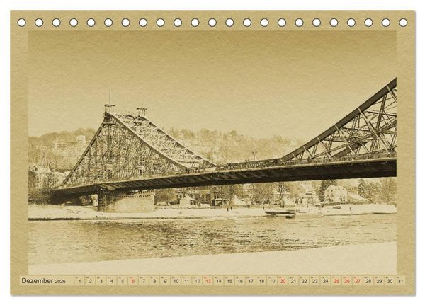 Produktbild: Dresden - Ein Kalender im Zeitungsstil (Tischkalender 2026 DIN A5 quer), CALVENDO Monatskalender