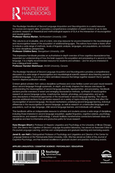 Produktbild: The Routledge Handbook of Second Language Acquisition and Neurolinguistics
