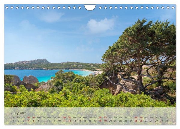Produktbild: Wonderful Sardinia (Wall Calendar 2026 DIN A4 landscape), CALVENDO 12 Month Wall Calendar