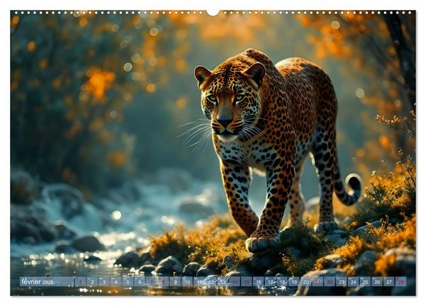 Produktbild: Regards Sauvages &ndash; Rencontres au c&oelig;ur du monde sauvage (Calendrier mural 2026 DIN A2 vertical), CALVENDO calendrier mensuel