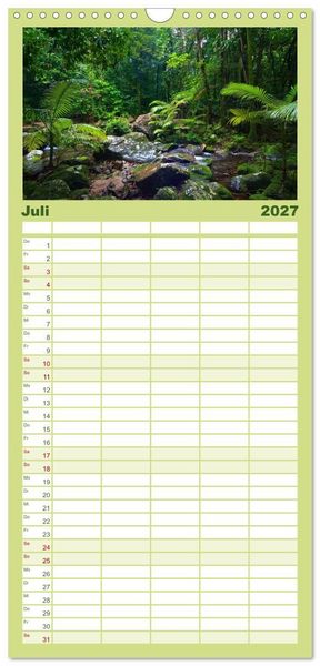 Produktbild: Familienplaner 2027 - Australien mit 5 Spalten (Wandkalender, 21 x 45 cm) CALVENDO