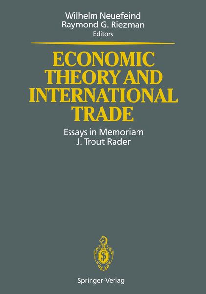 Produktbild: Economic Theory and International Trade