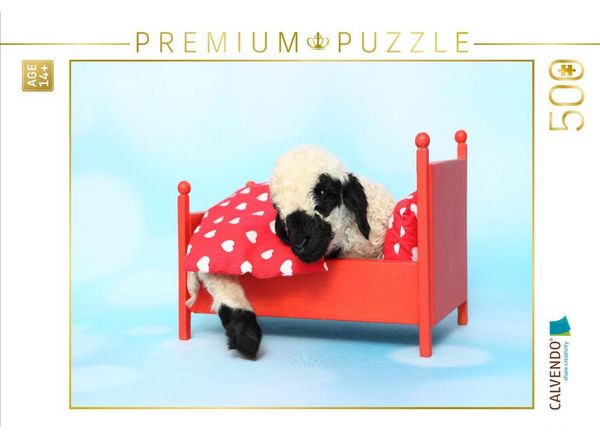 CALVENDO Puzzle Walliser Schwarznasenschaf | 500 Teile Lege-Größe 48 × 36 cm Foto-Puzzle für Erwachsene
