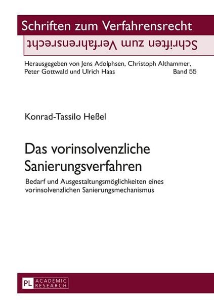 Produktbild: Das vorinsolvenzliche Sanierungsverfahren
