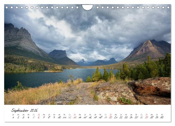 Produktbild: Glacier National Park Montana - USA (Wandkalender 2026 DIN A4 quer), CALVENDO Monatskalender