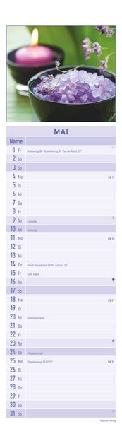 Produktbild: Streifenplaner Mini Zen 2026 - Streifen-Kalender 9,5x33 cm - Harmonie und Achtsamkeit - Wandplaner - Küchenkalender - Alpha Edition