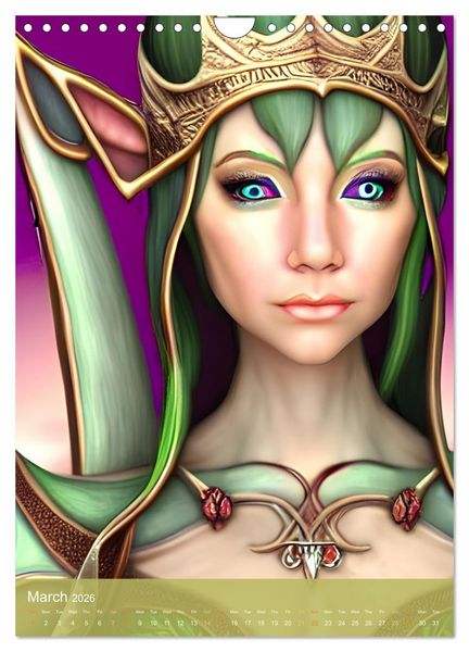 Produktbild: Fantasy Worlds - Digital Artwork (Wall Calendar 2026 DIN A4 portrait), CALVENDO 12 Month Wall Calendar