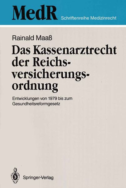 Produktbild: Das Kassenarztrecht der Reichsversicherungsordnung