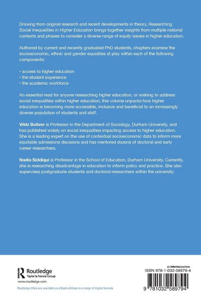 Produktbild: Researching Social Inequalities in Higher Education