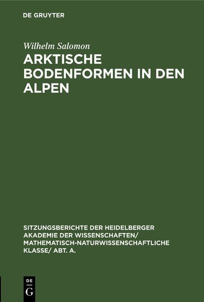 Produktbild: Arktische Bodenformen in den Alpen