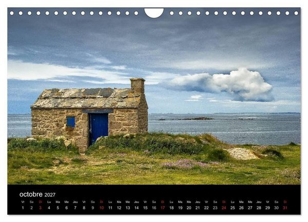 Produktbild: La Bretagne - prises de vue sur un paysage c&ocirc;tier (Calendrier mural 2027 DIN A4 vertical), CALVENDO calendrier mensuel