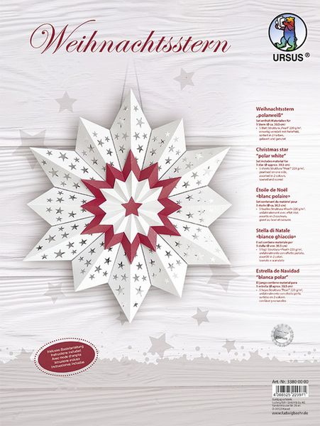 Produktbild: URSUS Weihnachtsstern, polarwei&szlig;/rubinrot