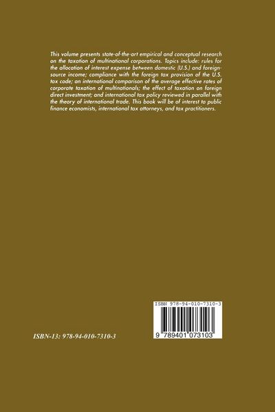 Produktbild: The Taxation of Multinational Corporations