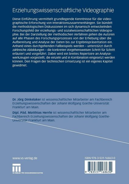Produktbild: Erziehungswissenschaftliche Videographie