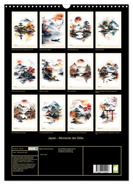 Produktbild: Japan - Momente der Stille (Wandkalender 2026 DIN A3 hoch), CALVENDO Monatskalender