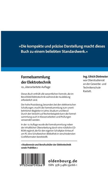 Produktbild: Formelsammlung der Elektrotechnik