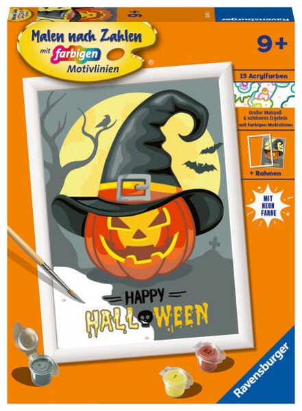 CreArt, Malen nach Zahlen Kinder - Happy Halloween
