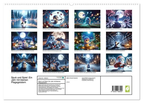 Produktbild: Spuk und Spiel: Ein Jahr mit kleinen Plagegeistern (hochwertiger Premium Wandkalender 2026 DIN A2 quer), Kunstdruck in Hochglanz