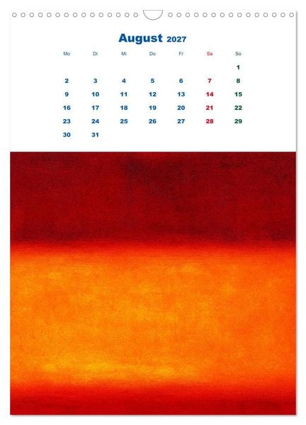 Produktbild: Minimal Art - Die Kunst des Weglassens + Farbfl&auml;chenmalerei - Reduktion als Ausdruck (Wandkalender 2027 DIN A3 hoch), CALVENDO Monatskalender