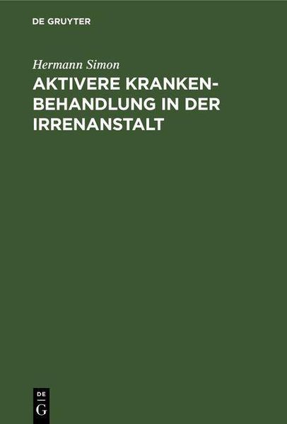Produktbild: Aktivere Krankenbehandlung in der Irrenanstalt