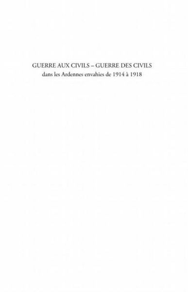 Produktbild: Guerre aux civils - Guerre des civils