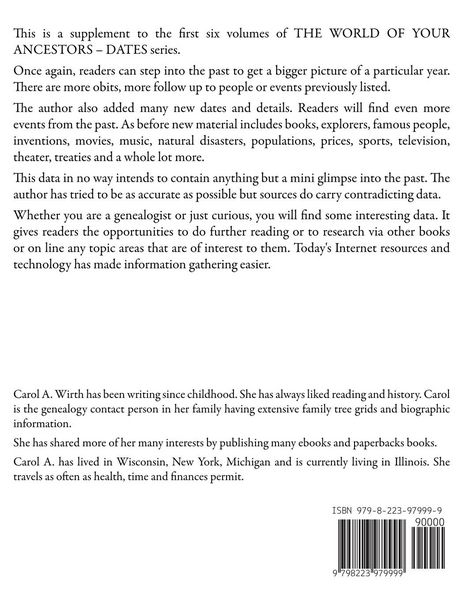 Produktbild: The World of Your Ancestors Dates Supplement to Dates Volumes One to Six