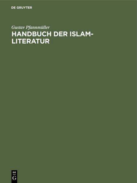 Produktbild: Handbuch der Islam-Literatur