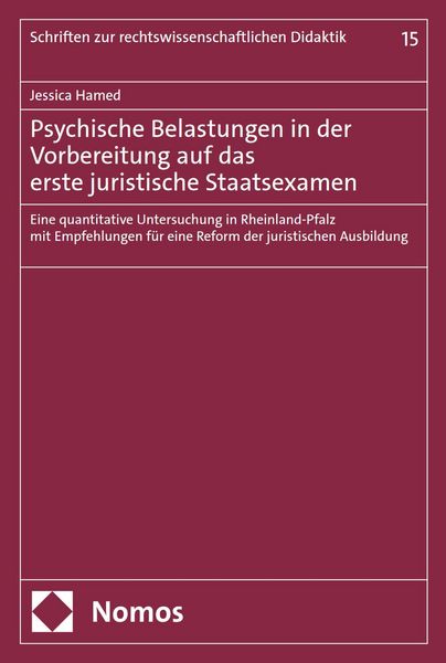 Produktbild: Psychische Belastungen in der Vorbereitung auf das erste juristische Staatsexamen
