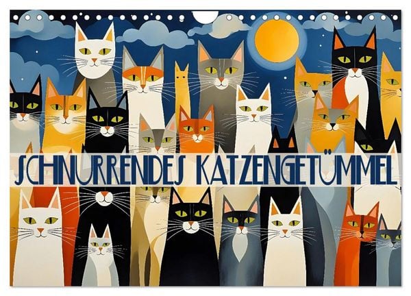 Produktbild: Schnurrendes Katzenget&uuml;mmel (Wandkalender 2026 DIN A4 quer), CALVENDO Monatskalender