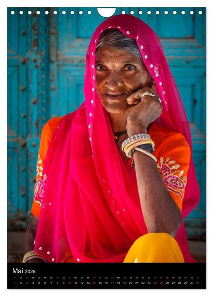 Produktbild: Portraits aus Indien (Wandkalender 2026 DIN A4 hoch), CALVENDO Monatskalender