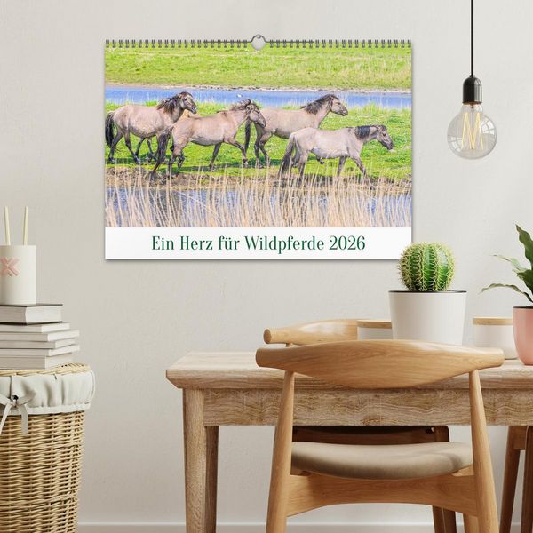 Produktbild: Ein Herz f&uuml;r Wildpferde (Wandkalender 2026 DIN A3 quer), CALVENDO Monatskalender