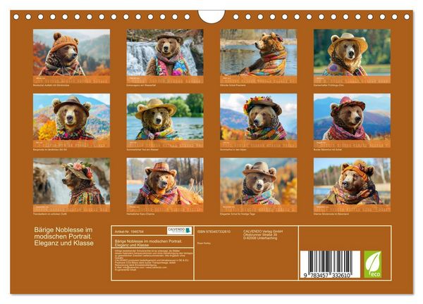 Produktbild: B&auml;rige Noblesse im modischen Portrait. Eleganz und Klasse (Wandkalender 2026 DIN A4 quer), CALVENDO Monatskalender