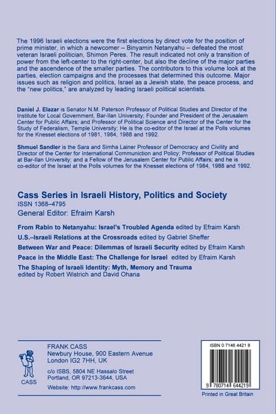 Produktbild: Israel at the Polls, 1996