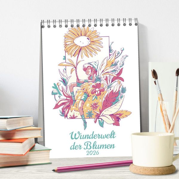 Produktbild: Wunderwelt der Blumen (Tischkalender 2026 DIN A5 hoch), CALVENDO Monatskalender