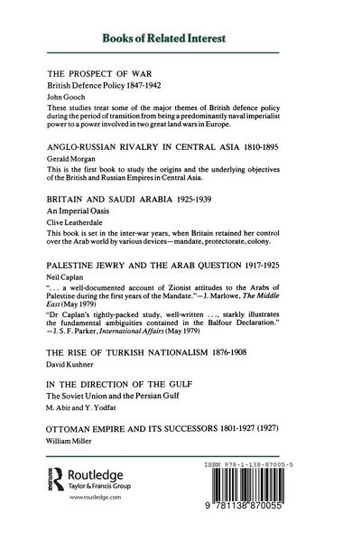 Produktbild: British Policy Towards the Ottoman Empire 1908-1914