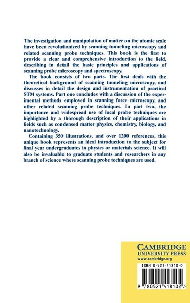 Produktbild: Scanning Probe Microscopy and Spectroscopy