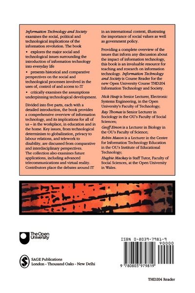 Produktbild: Information Technology and Society