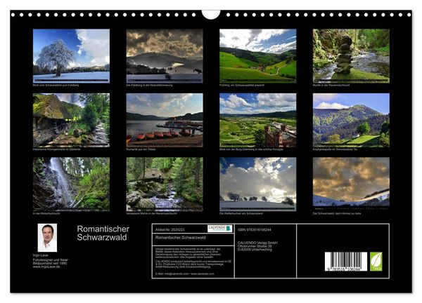 Produktbild: Romantischer Schwarzwald (Wandkalender 2026 DIN A3 quer), CALVENDO Monatskalender