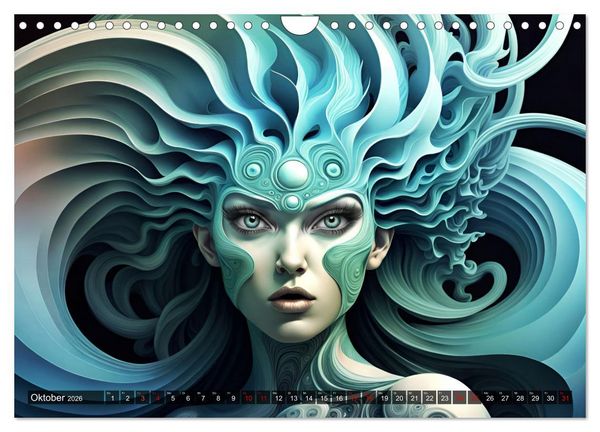 Produktbild: Fantasie Universum Sch&ouml;nheiten (Wandkalender 2026 DIN A4 quer), CALVENDO Monatskalender