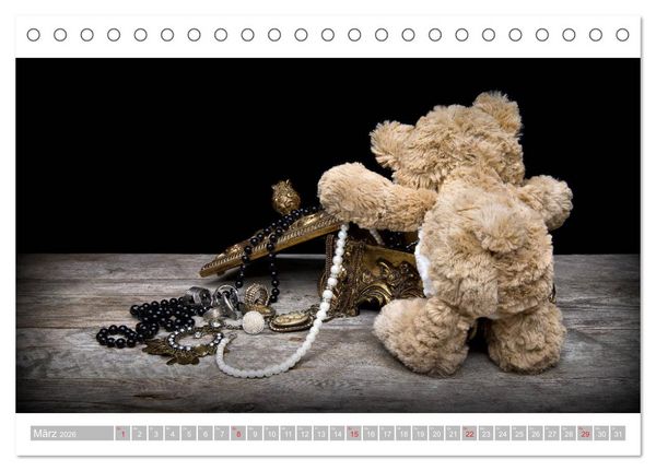 Produktbild: Eddy, der Teddy - 12 Bilder zum Schmunzeln (Tischkalender 2026 DIN A5 quer), CALVENDO Monatskalender