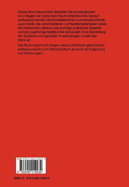 Produktbild: Einf&uuml;hrung in die Optische Nachrichtentechnik