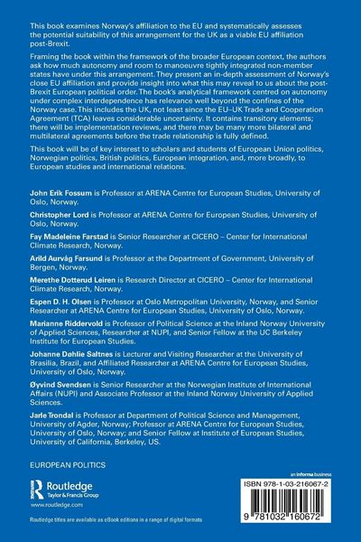 Produktbild: Norway's EU Experience and Lessons for the UK