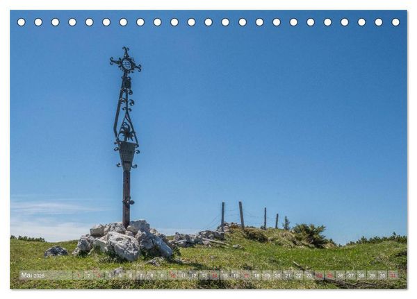 Produktbild: Gipfelkreuze auf bayerischen Bergen (Tischkalender 2026 DIN A5 quer), CALVENDO Monatskalender